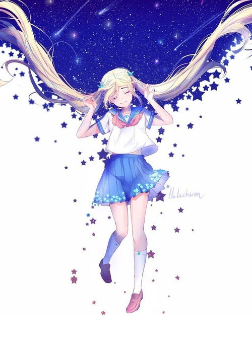 好看且有神秘感的蓝色系少女插画,感觉唯美而又空灵