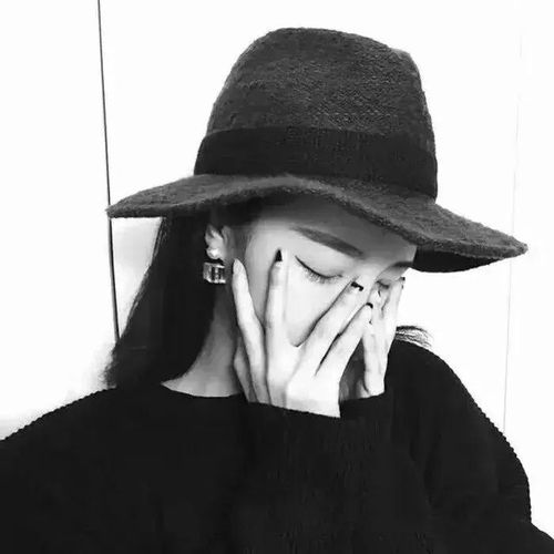 黑色高级感微信头像系列女黑色与白色