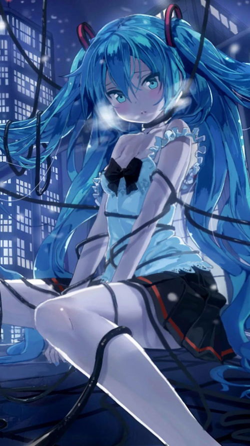 动漫壁纸初音未来黑色系