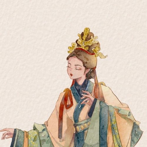 头像古风插画女生头像