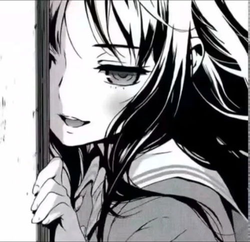 可盐可甜的黑白漫画风女头
