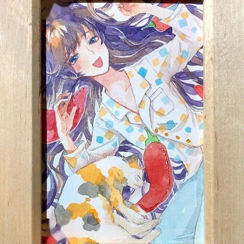 水彩画手绘日系可爱猫耳动漫少女