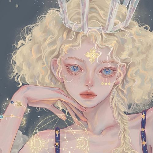 射手座浅蓝色系的专属头像星座