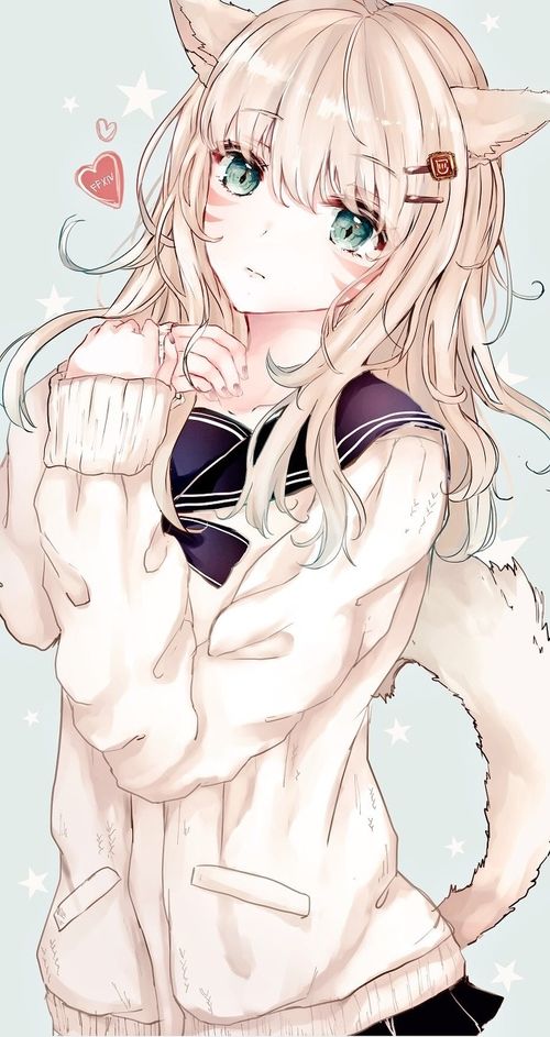 二次元美图猫耳少女