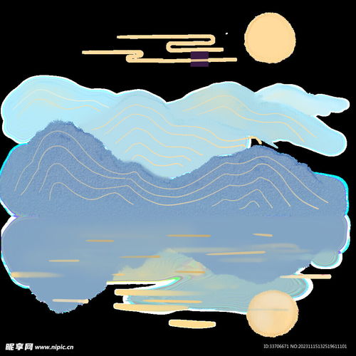 中国风山水背景设计图