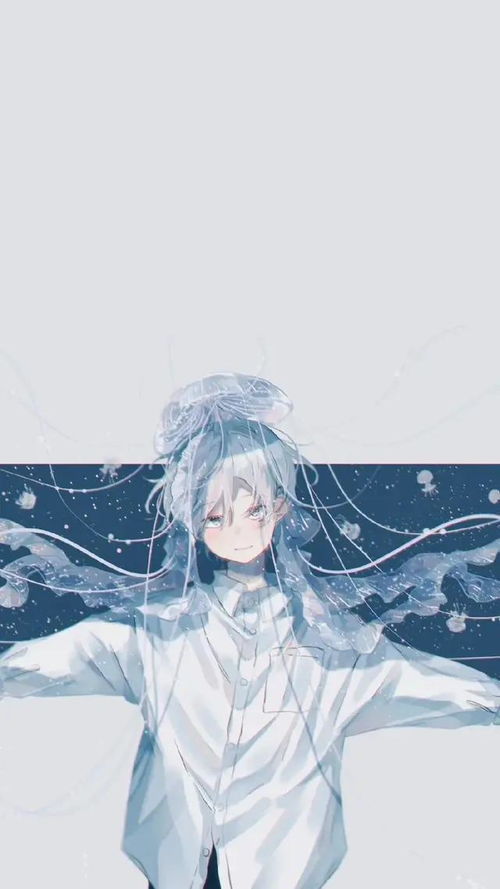 蓝色调系二次元壁纸少年