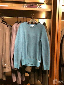 burberry巴宝莉男士蓝色针织毛衣
