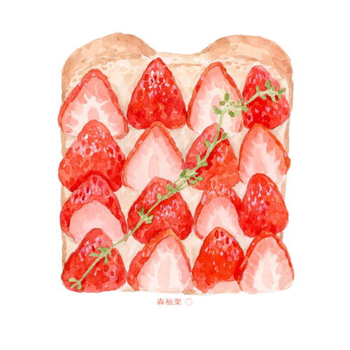 甜甜的草莓插画
