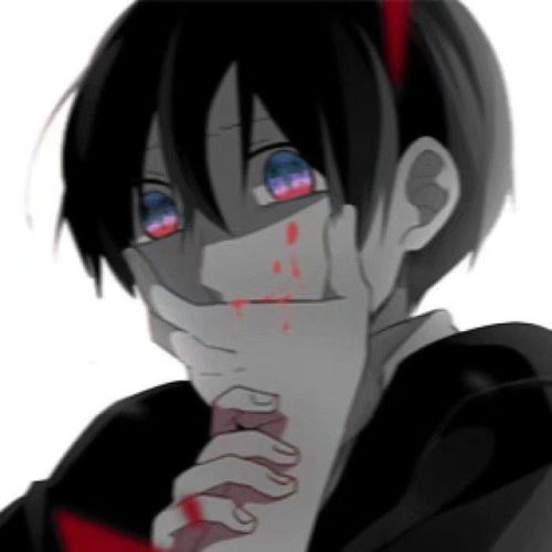 有没有类似这种黑白的动漫男生头像