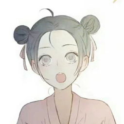 动漫女生头像古风可爱粉色系双丸子头
