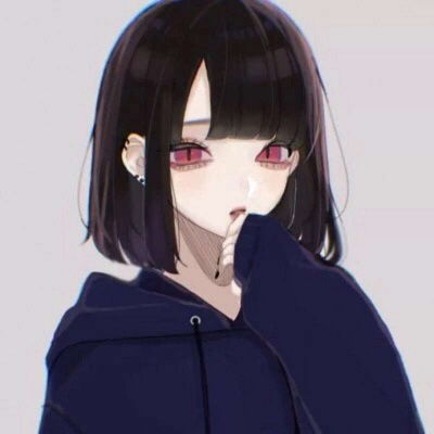 短发动漫头像女生高冷手绘帅气短发女生精致头像
