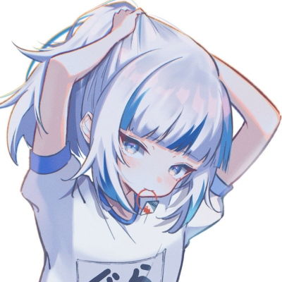 蓝色二次元可爱女生头像,女生头像小清新可爱
