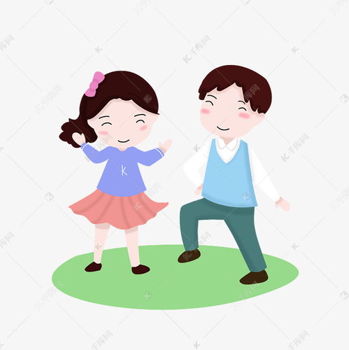 儿童节暖色系男生女生跳舞素材图片免费下载千库网