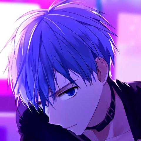 二次元高冷侧脸男头像