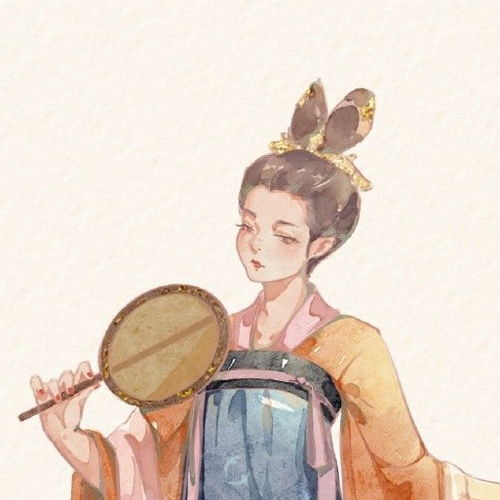 头像古风插画女生头像