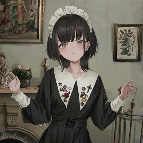 头像黑色系动漫女头像

