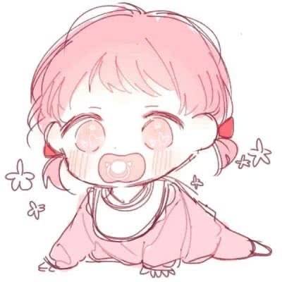 粉色系动漫情侣头像甜甜的超萌版情侣头像一对