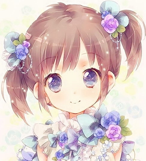 萌q版二次元美女插画动漫