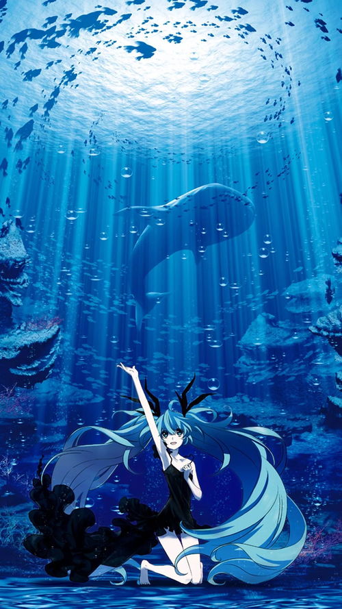 动漫壁纸初音未来黑色系