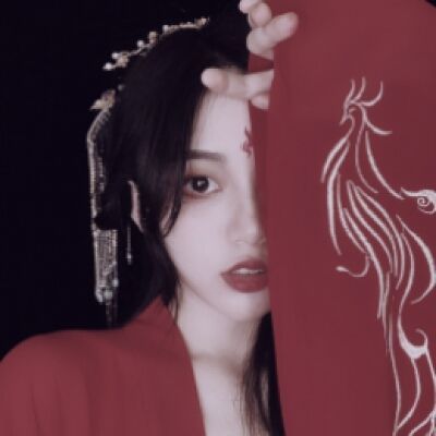 红色系女生头像之新年头像系列一