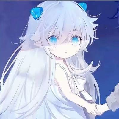 蓝色系动漫情侣头像可爱