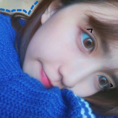 蓝色系头像女生图片2020好看可爱网图女生头像