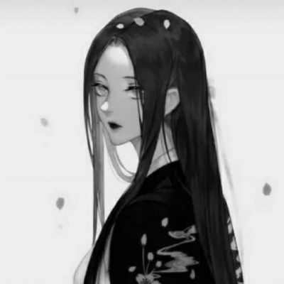 黑白动漫头像女二次元头像高冷霸气女
