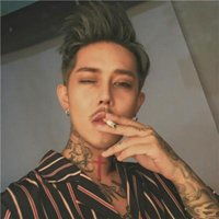 qq头像非主流绿色系女生社会纹身男
