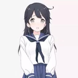 黑色系二次元少女头像动漫女生