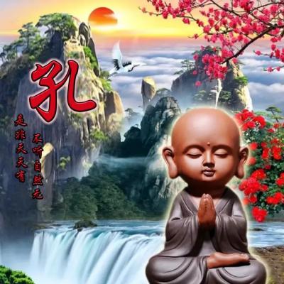 佛系小和尚姓氏微信头像