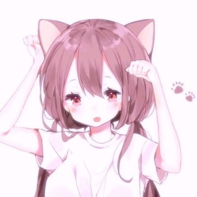 一组超可爱的猫耳少女头像