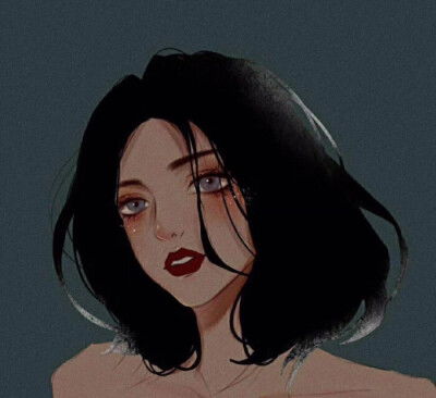 御姐动漫头像黑色系动漫美少女