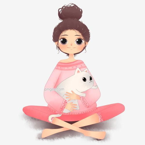 手绘可爱女孩抱着猫咪原创元素图片大小2000x2000px图片尺寸1.98mb来自png搜索网pngss.com免费免扣png素材下载宠物粉色可爱猫咪美丽女孩设计元素装饰图案