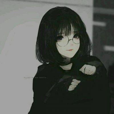 黑暗系女生头像动漫超酷的孤独二次元女生头像