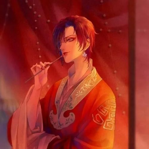 红色系男生漫头跨年男头