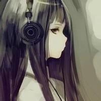 高冷女生头像黑色系动漫图片二次元