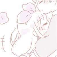 淡粉色动漫情头头像