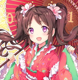 二次元和风美图打扮华贵动感迷人的花季少女,美若天仙真幸福