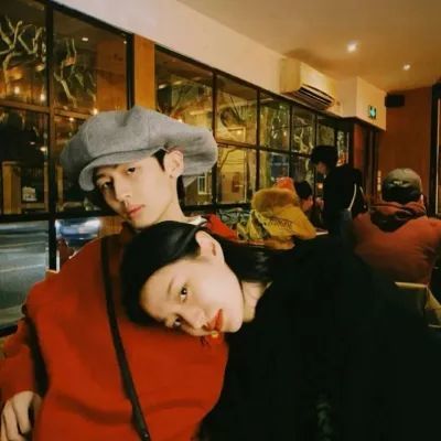 港风情侣头像小众系男ins