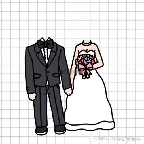ins.最近超火的情侣婚纱卡通头像抠图素材做最甜的崽