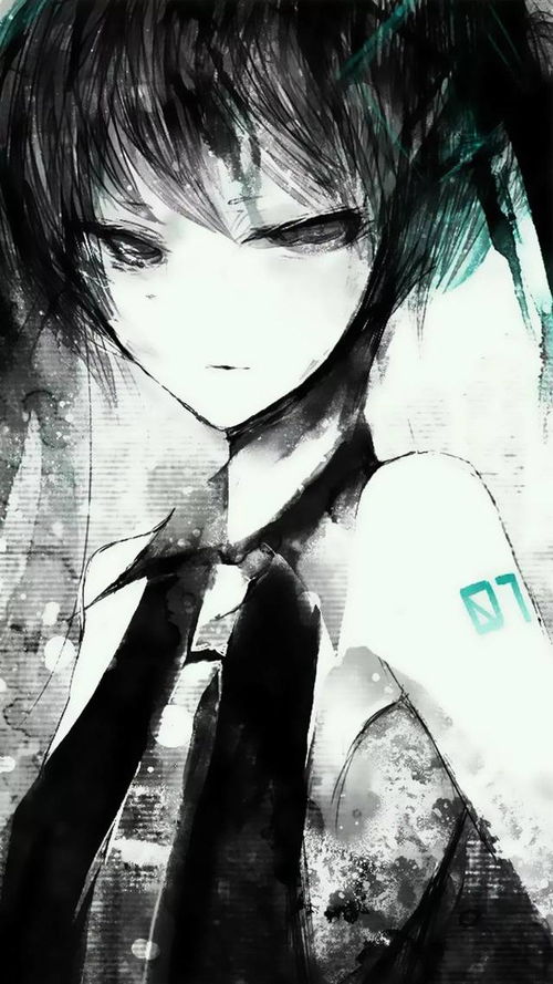 动漫壁纸初音未来黑色系