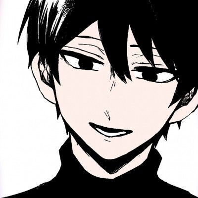 日系黑白漫画头像男