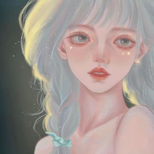 手绘女生头像没人规定一朵花必须长成向日葵或玫瑰
