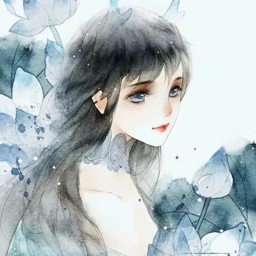 清新绿色系卡通头像女古风