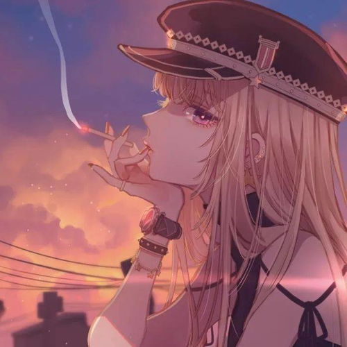 头像图片丨超酷的女生抽烟头像