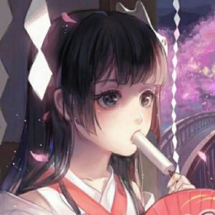 手绘唯美动漫头像女生一个人的一往情深