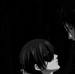 黑白系酷丧动漫男生头像万家灯火通归处,可黑暗依旧是我