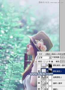 photoshop调出绚丽蓝色效果的人像照片