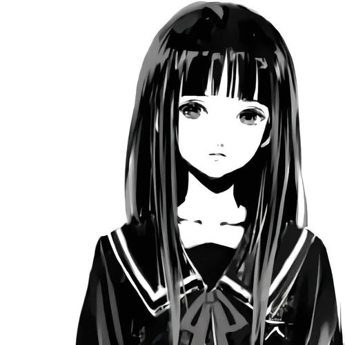 粉丝求图0709黑白日系动漫女头