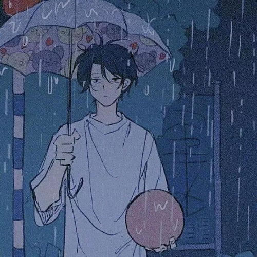 适合冬天用的蓝色系干净头像
